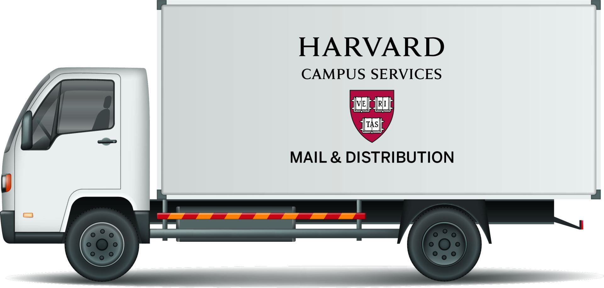 Illustration of a Harvard Mail Truck