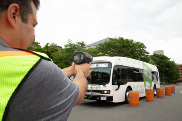 Clocking the speed of the shuttle with a radar gun